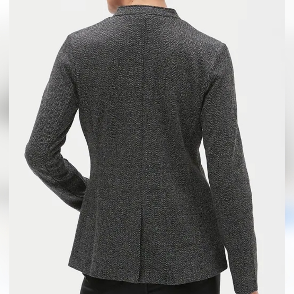 Banana Republic Classic Knit Herringbone Inverted Collar Blazer - Picture 6 of 11